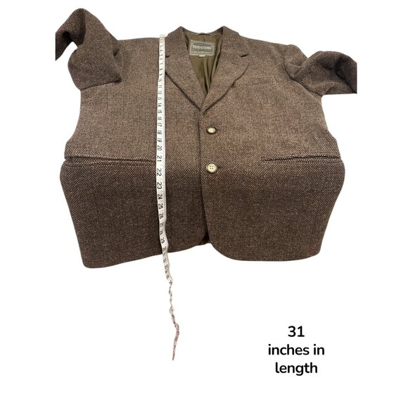 Structure Collection Brown Wool Blend Blazer | Vintage-Inspired | Men’s Small | - Picture 12 of 13